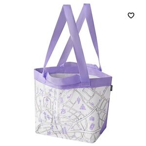 Brand New IKEA SÄDERSSLAG Bag, Lilac patterned, 27x18x27 cm